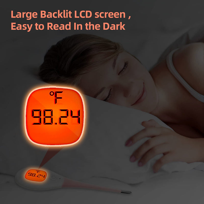 [Australia - AusPower] - Digital Basal Body Thermometer for Ovulation with Backlight LCD Display Backlit,Fertility BBT Thermometer High Precision Oral Thermometer,Accurate 1/100th Degree Works with Shecare APP 