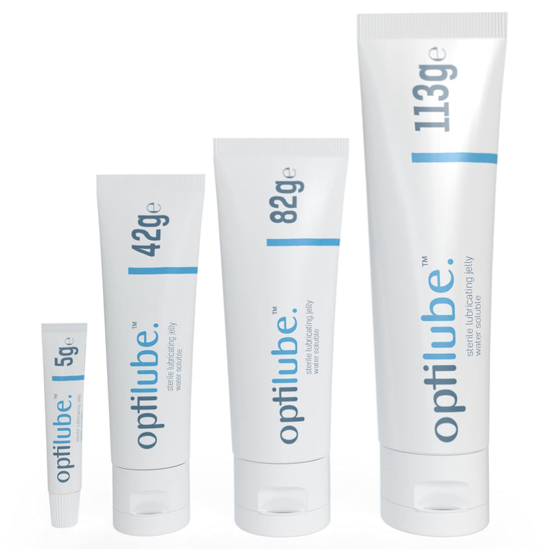 OptiLube Tubes - Sterile Lubricant in 5 g, 42 g, 82 g and 113 g Tubes, Water-Soluble with Simple Folding Cap 42 g (Pack of 1)