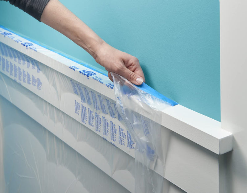[Australia - AusPower] - ScotchBlue Pre Plastic Painters Tape with Bladed Dispenser, 24 in x 30yd, Tape & Masking Film Combined in One Product, Static Cling to Stay in One Place, No Residue Masking Tape (PTD2093EL-24-S) 24" Width With Dispenser 