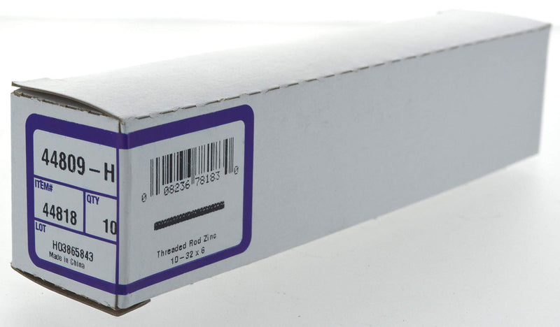 [Australia - AusPower] - 44818 10-32 x 6-Inch Threaded Rod, 10-Pack,Zinc 