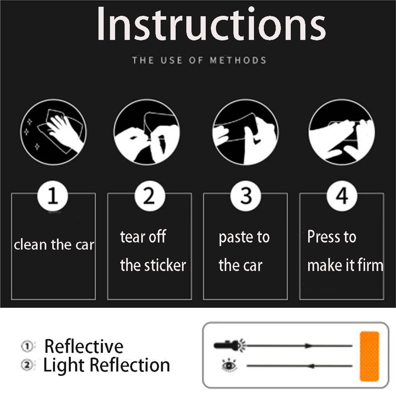 Reflective Tape - Outdoor Waterproof Black Safety Tape 2" X10' Reflective Stickers for Trailers, Vehicles & Boat