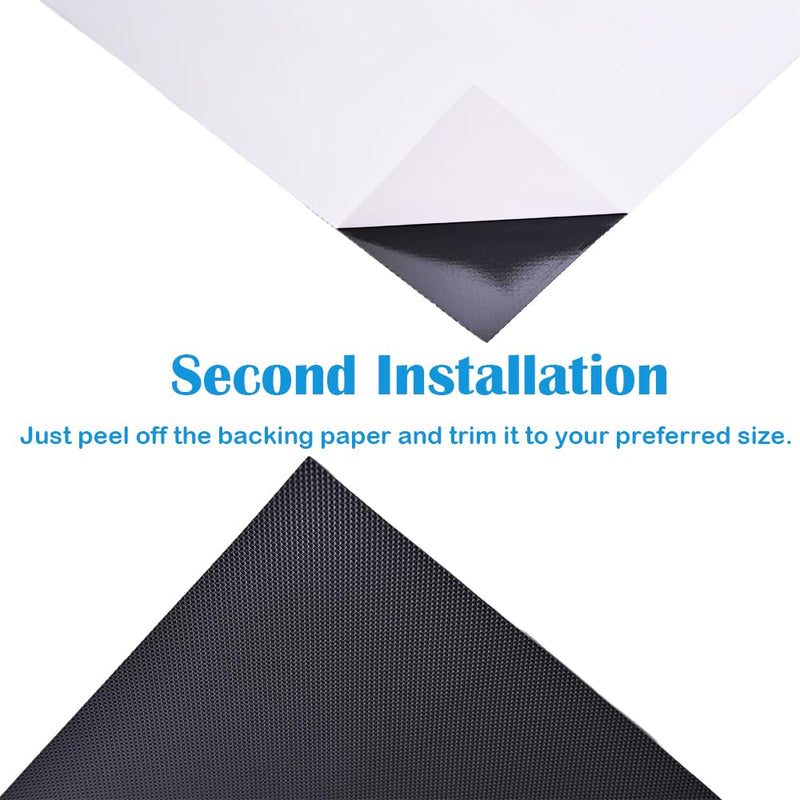 Large Rubber Non-Slip Grip Tape 8.2 x 11.8inches Waterproof Adhesive Anti-Slip Tape for Handles, Furniture, Bathtubs, Frames, Gaming Devices, and Other Indoor/Outdoor Uses (Black, 4-Piece Set)