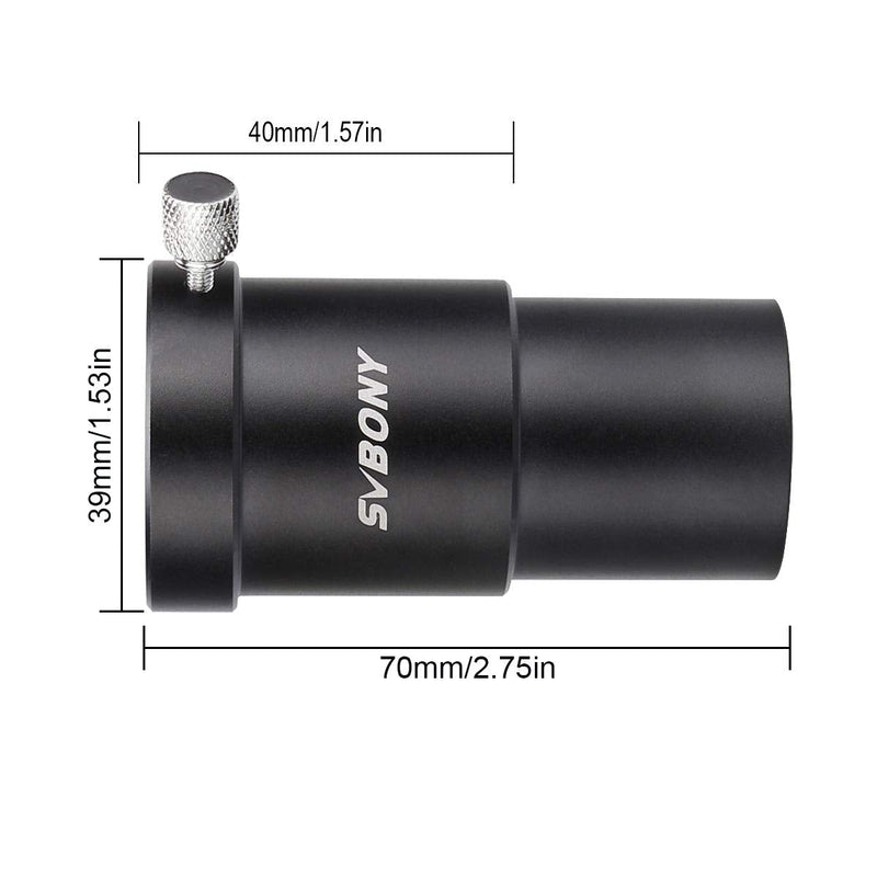 [Australia - AusPower] - SVBONY SV157 Extension Tube 1.25 inch Optical Length 40mm Total Length 70mm Extension Tube for Telescope (70mm) 