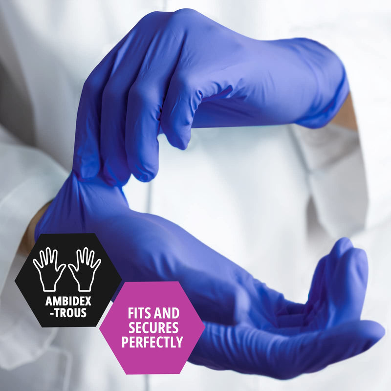 [Australia - AusPower] - MED PRIDE Nitrile Medical Exam Gloves - Disposable Powder & Latex-Free Surgical Gloves For Doctors Nurses Hospital & Home Use 50 Medium (Pack of 50) 