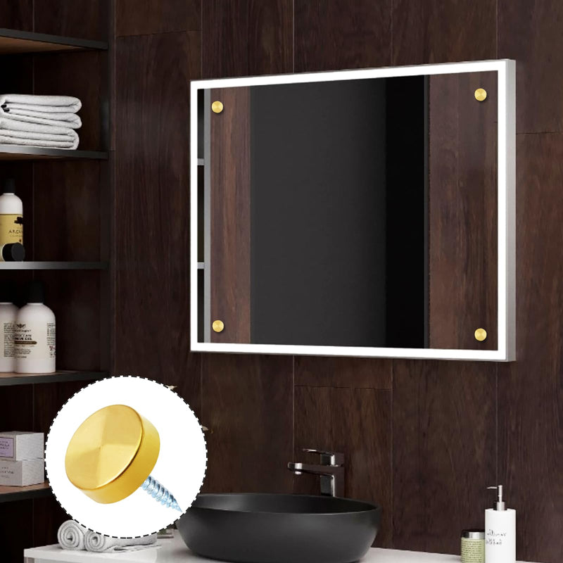 [Australia - AusPower] - 20 PCS Screw Covers Caps, 16mm/0.64" Dia Decorative Mirror Screws Cap Nails, Stainless Steel Sign Holder Advertising Nails Fasteners Cover Nails(Gold) Gold 
