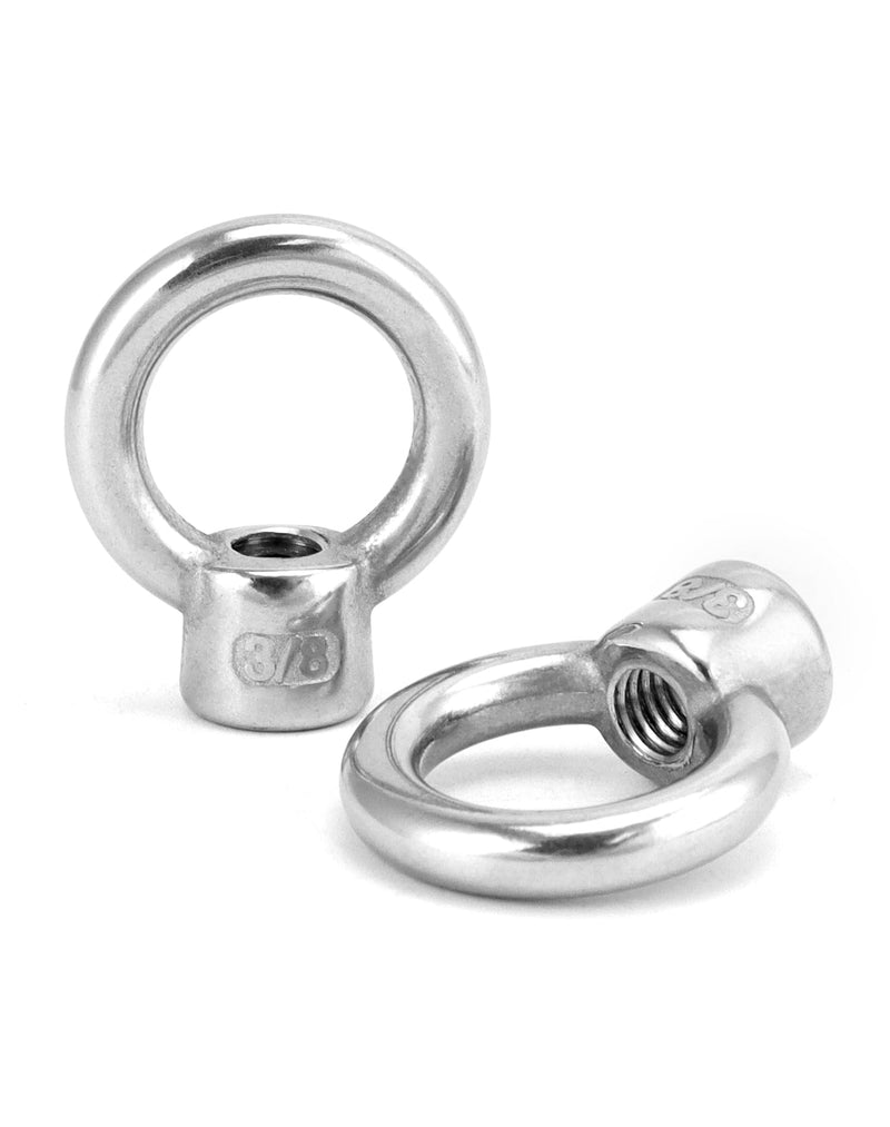 [Australia - AusPower] - QWORK Lifting Eye Nut, 10 Pack, 3/8" UNC Marine Grade Stainless Steel 316 3/8" 