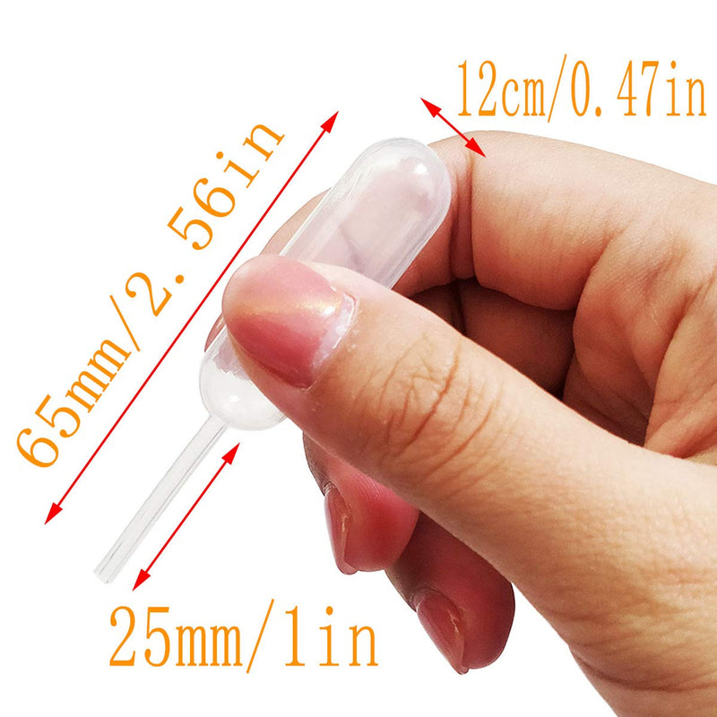 [Australia - AusPower] - Cupcakes Pipettes, 50PCS 4ml Clear Plastic Transfer Liquid Dropper Pipettes, Suitable for Chocolate or Strawberries Cupcakes, Ice Cream, Mini Cakes, Waffles, Children's Painting, Kitchen Supplies 