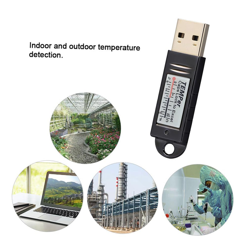 [Australia - AusPower] - Docooler PCsensor USB Thermometer Temperature Sensor Data Logger Recorder for PC Laptop Silver 