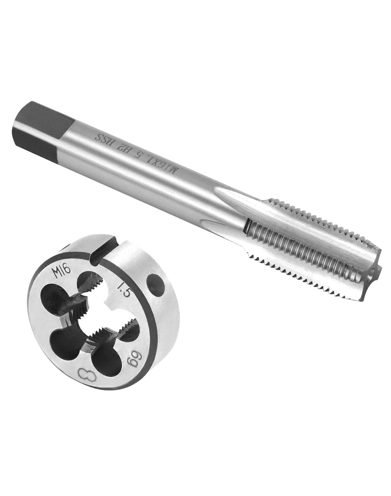 QWORK Tap M16 x 1.5 mm, Tap and Die Set M16*1.5MM