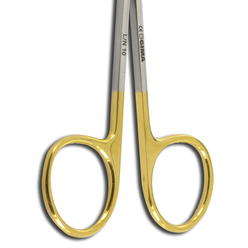 GIMA 26527 Iris Scissors with Golden Color Handle, Curved, 11.5 cm