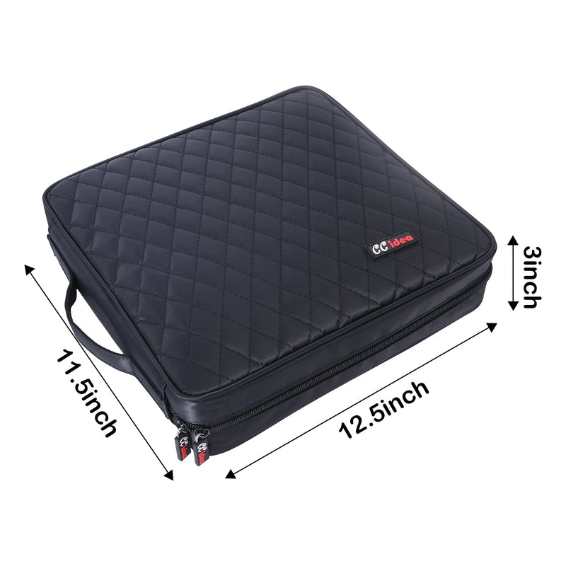 [Australia - AusPower] - CCidea 200 Capacity CD/DVD Case Holder Portable Wallet Disc Storage Binder Nylon CD Bag for Car, Home, Travel Carrying Protector Organizer (200-Black) 200-Black 