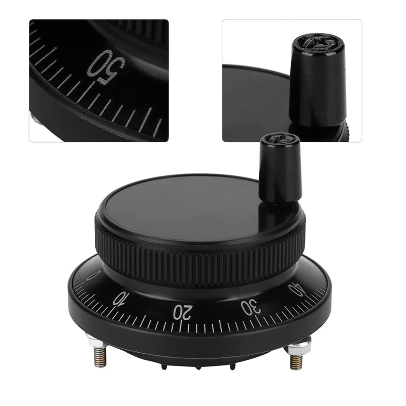 [Australia - AusPower] - 100PPR 6 Terminal Electronic Hand Wheel Manual Pulse Transmitter for CNC System (Black) 