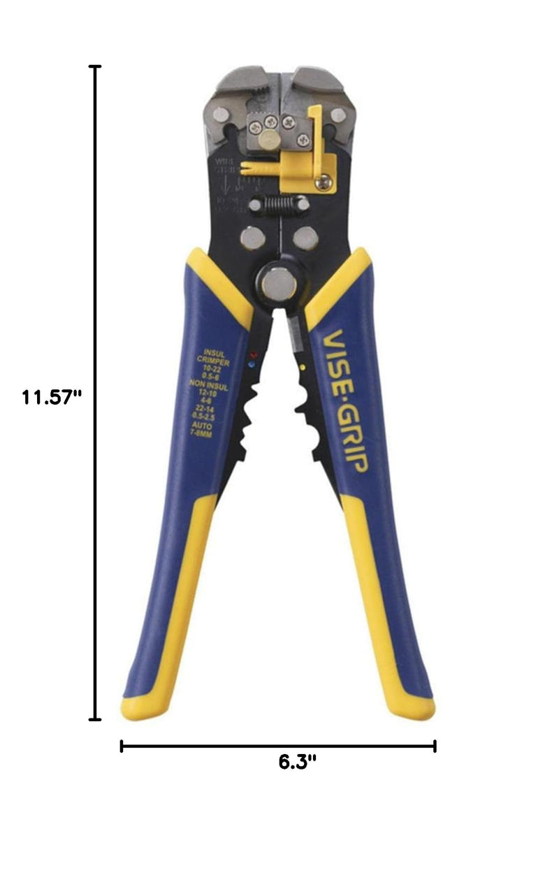 IRWIN VISE-GRIP Wire Stripper,2 inch Jaw,Cuts 10-24 AWG,ProTouch Grip for Maximum Comfort (2078300),(Pack of 2) 8" (200mm) (Pack of 2) Wire Stripper Only