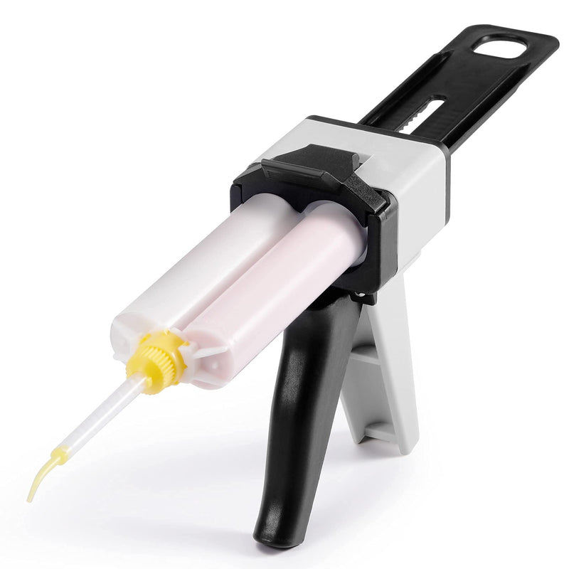 Annhua Dispenser Gun Kit 50ml Dental Impression Material Dispensing Guns, Solid Epoxy Gun 1:1/2:1 for Dispense Dental Resin Materials, Adhesive and Glue