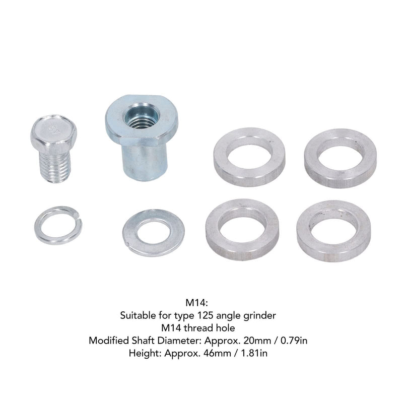 [Australia - AusPower] - Angle Grinder Adapter Kit, Impact Machine Conversion Head, Heavy Duty Adapter for Variable Impact Machine Conversion Accessories for Power Tools (M14) M14 