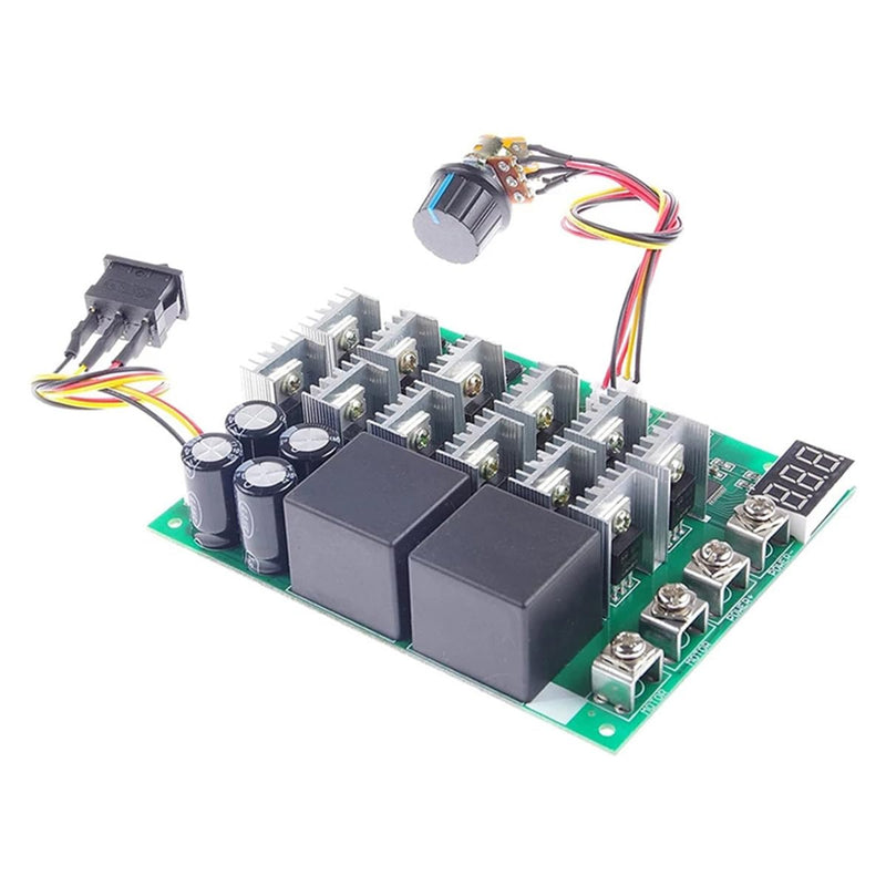 DC Motor Controller DC 10-55V 60A DC Motor Speed Control Reversible PWM Controller 12V 24V 36V 48V Forward Reverse Switch