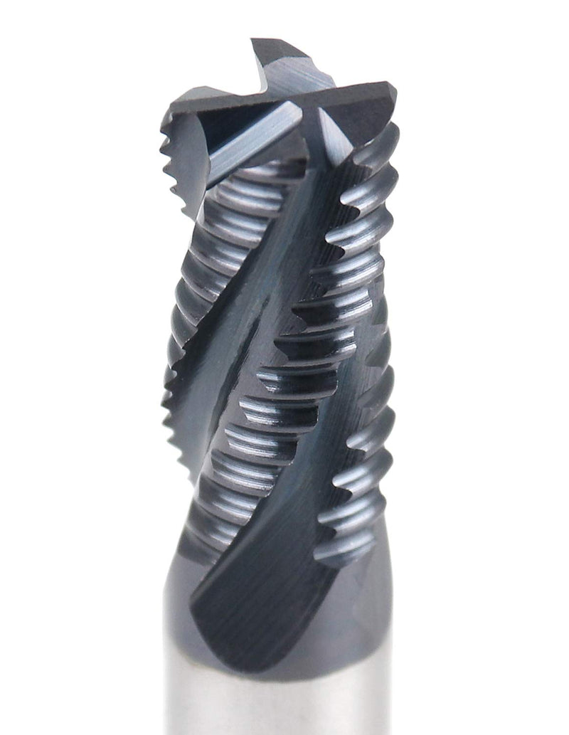 [Australia - AusPower] - Accusize Industrial Tools Standard Tooth M42 8% Cobalt TiAlN Roughing End Mill, 3/8" Diameter, 3/8" Shank Diameter, 3/4" Flute Length, 1102-0038 1 3/8" Dia, 3/8" Shk Dia, 3/4" Flt Length 