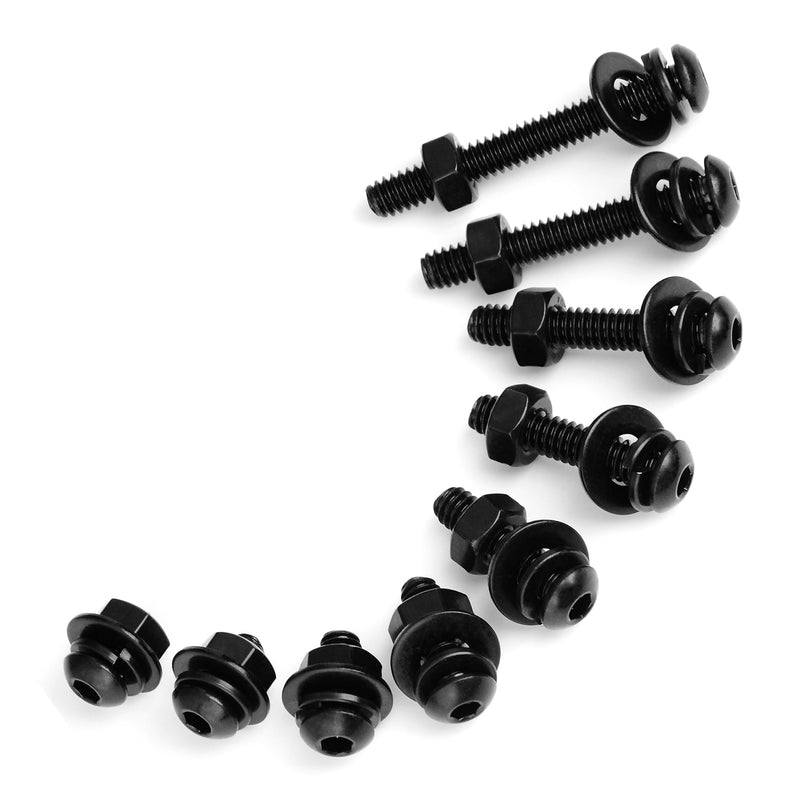 (20Sets) 3/8-16 Bolt x 2" Button Head Socket Cap Bolts Screws, Black Oxide 304 Stainless Steel Nuts and Bolts, 18-8 Allen Screws, Nuts and Bolts Assortment Kit, Hex Spanner by Mywish 3/8-16 x 2"