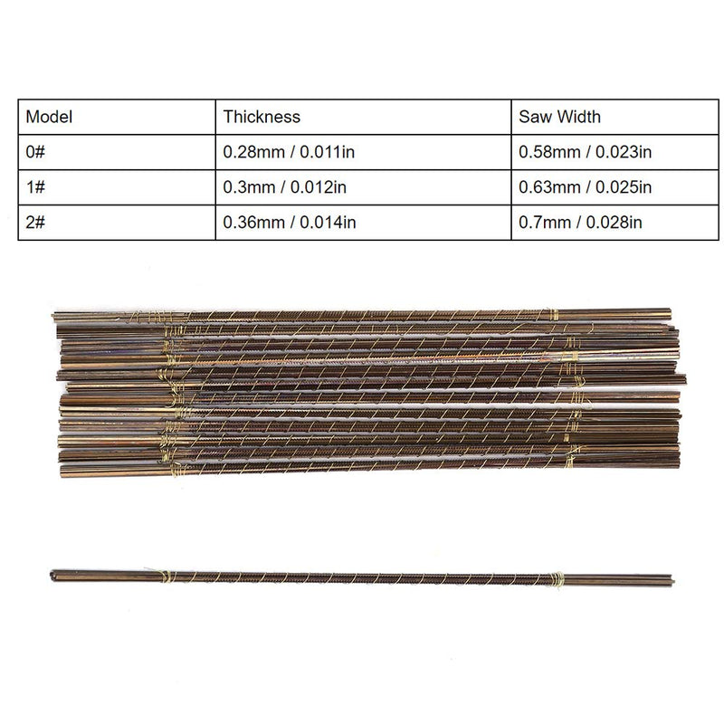 [Australia - AusPower] - ZJchao Pack of 144 High Carbon Steel Saw Blade Jewellery Saw Cutting Blades High Strength Saw Cutting Blades for Sawing Wood Plastic Foam Soft Metals (# 1) 