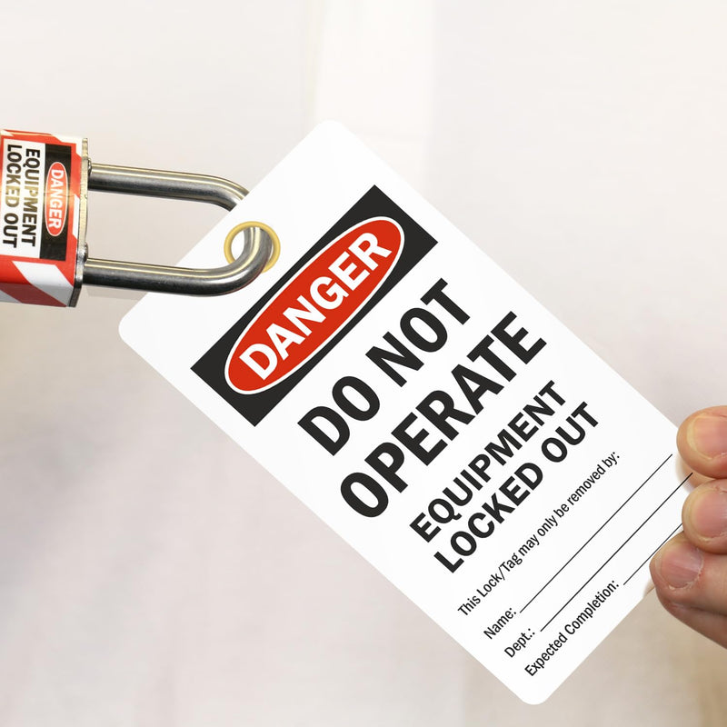 SmartSign Do Not Operate Tags, Equipment Locked Out 2 - Sided Safety Tag | 6" x 3.25" Heavy Duty Vinyl, Pack of 25
