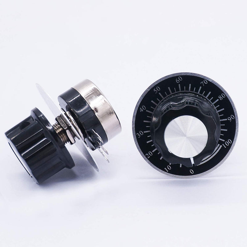 [Australia - AusPower] - Taiss RV24YN20S 500 ohm Potentiometer B501 Single Turn Potentiometer for Speed Control of Inverters Motor Speed Control + 2 Pieces A03 and Selectors (B501,500 Ohm) B501 500 ohm 