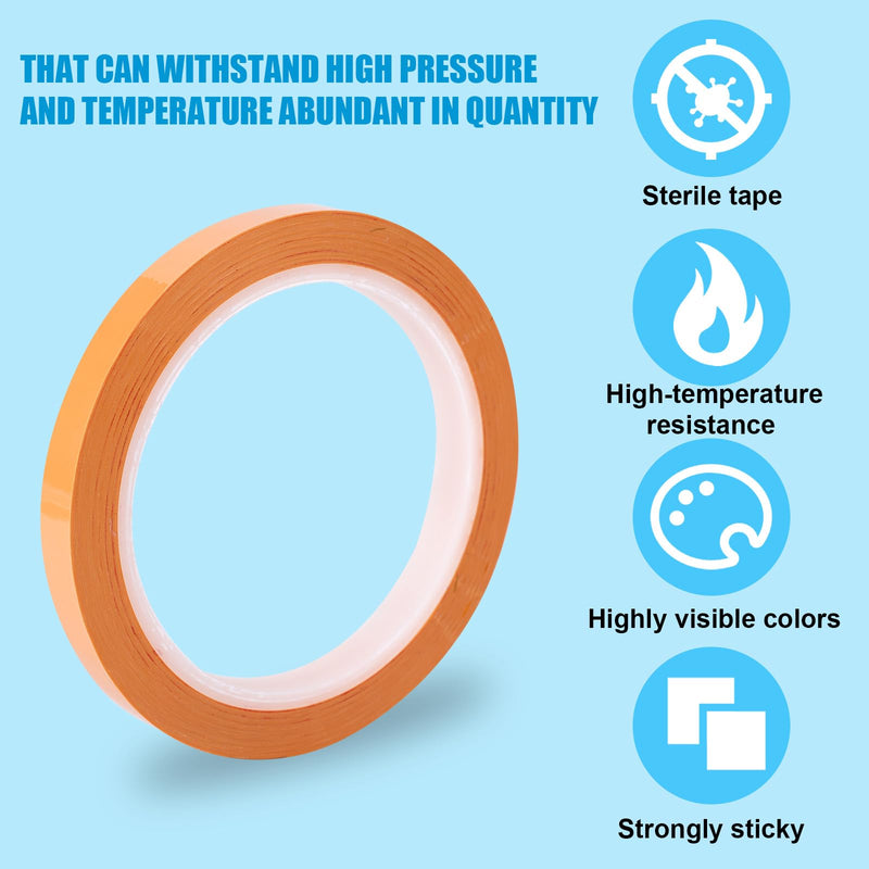 [Australia - AusPower] - 8 Rolls Autoclave Tape-Sterilization Tape, 0.4 Inch Width 216 Feet Length Surgical Dental Tape Instruments Identification Dental Tape for Autoclavable 270 Fahrenheit Steam 