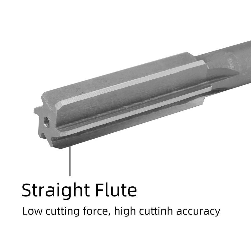[Australia - AusPower] - 5/8" Chucking Reamer, H7 HSS Straight Flutes Lathe Machine Reamer 5/8 Inch, High Speed Steel Round Shank Milling Cutting Tool 5/8" 1 Piece 