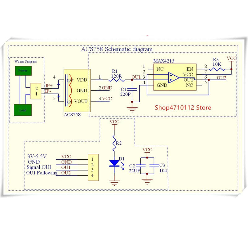 [Australia - AusPower] - acs758 Current Sensor Module - 50a Linear Current Sensor with 120 khz Bandwidth, 3-5.5v, acs758lcb-050b-pff-t 