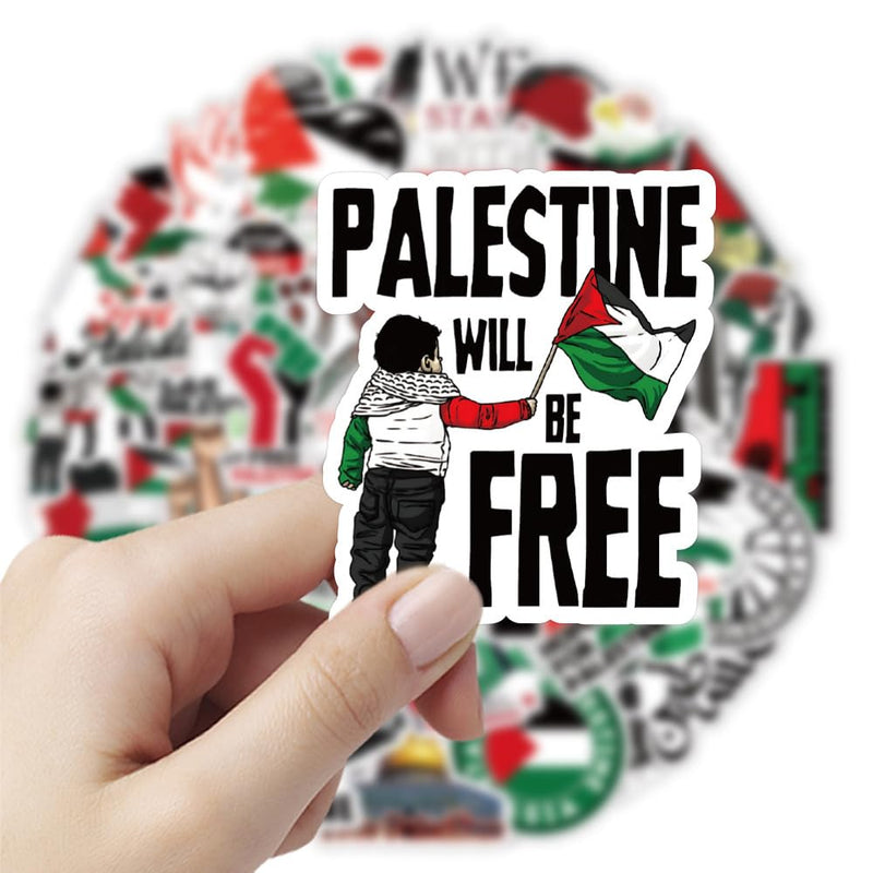 [Australia - AusPower] - 100pcs Free Palestine Stickers Freedom Vinyl Palestine Stickers for Water Bottles Laptop Skateboard for Adult Teens 