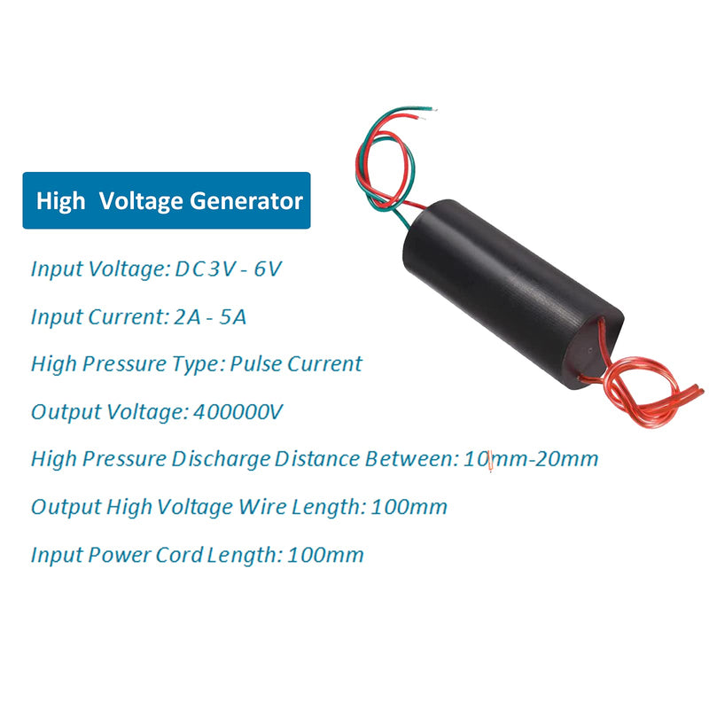 [Australia - AusPower] - 2pcs High Voltage Generator DC 3v-6v to 400kV 400000V Boost Step-up Power Module High Voltage Transformer 400kv 2pcs 