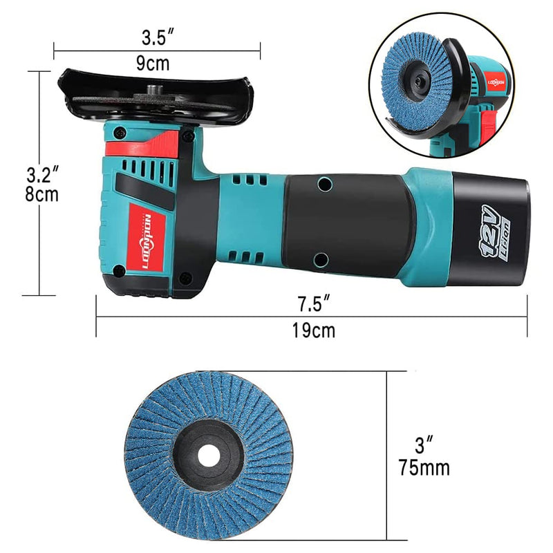 [Australia - AusPower] - 3 x 3/8 Inch Flap Disc for Angle Grinder, 80 Grit Flap Wheel for General Purpose Metal & Stainless Steel, Type 27 Grinding Wheel, 10PACK 