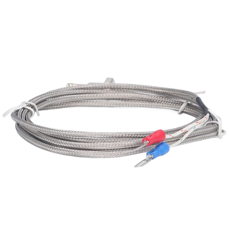 [Australia - AusPower] - Waterproof J Type Grounded Thermocouple - Temperature Sensor Probe for PID Temperature Controller Stainless Steel Pipe Thread 0‑750℃ with Insulation Shield Wire 