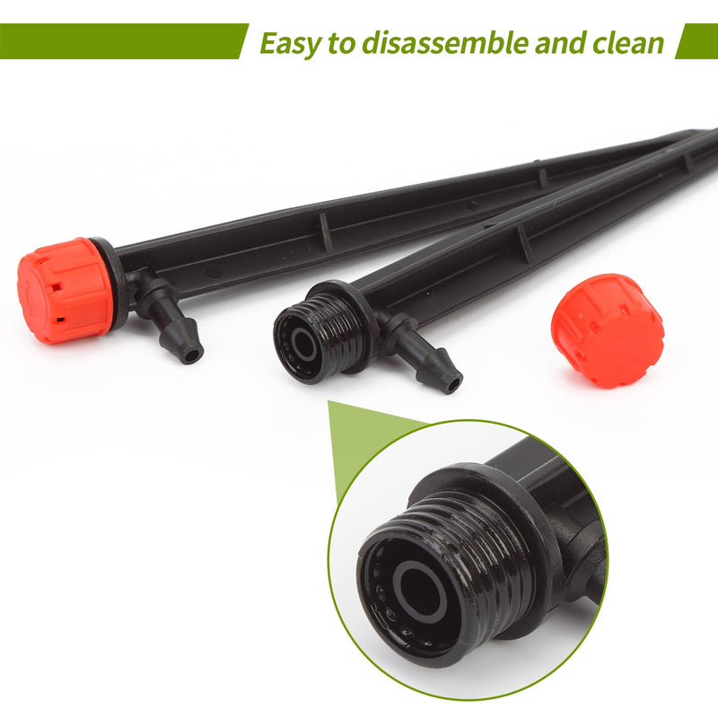 [Australia - AusPower] - Irrigation Drippers,50 pcs Drip Irrigation Emitters for 1/4" Drip Irrigation Tubing 360 Degree Adjustable Water Flow Drip Emitters Irrigation Drip Heads Drip Irrigation Spray Emitters for Flower Plant Pack of 50 