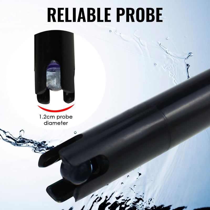 [Australia - AusPower] - pH Electrode Probe with BNC Connector, 300cm Cable, 0-14 pH Range – pH Probe for Water, Long Body Replacement Electrode Sensor for pH Meter, Controller, Water Testing Tool 