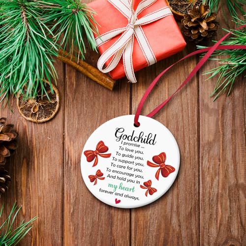 Christian Gifts for Women Christian Baptism Gift for Girls Boys Ceramic Ornament Inspirational Birthday Christmas Ornament Christening Religious Catholic Communion Gift for Girls Son Daughter Godchild