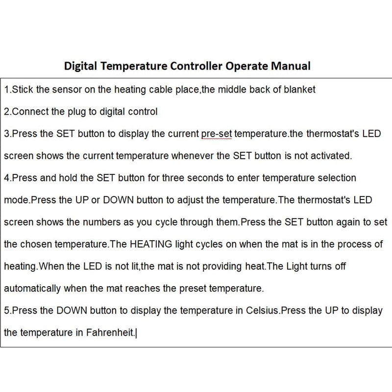 [Australia - AusPower] - Digital Temperature Controller for 275 Gallon IBC Tote Heater,55 Gallon Drum Heater use,120V,15A,1800W. Temperature Range is 32-176℉ 