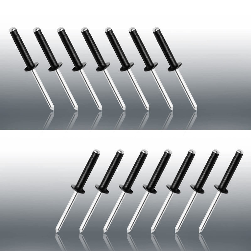[Australia - AusPower] - 50Pcs 3/16" x 1" Tri Grip Rivets Assortment, Black Trifold Exploding Pop Rivets Aluminum Trifold Trivets Big Head Pop Rivets for Marine Kyaka Boat 3/16" x 1" 