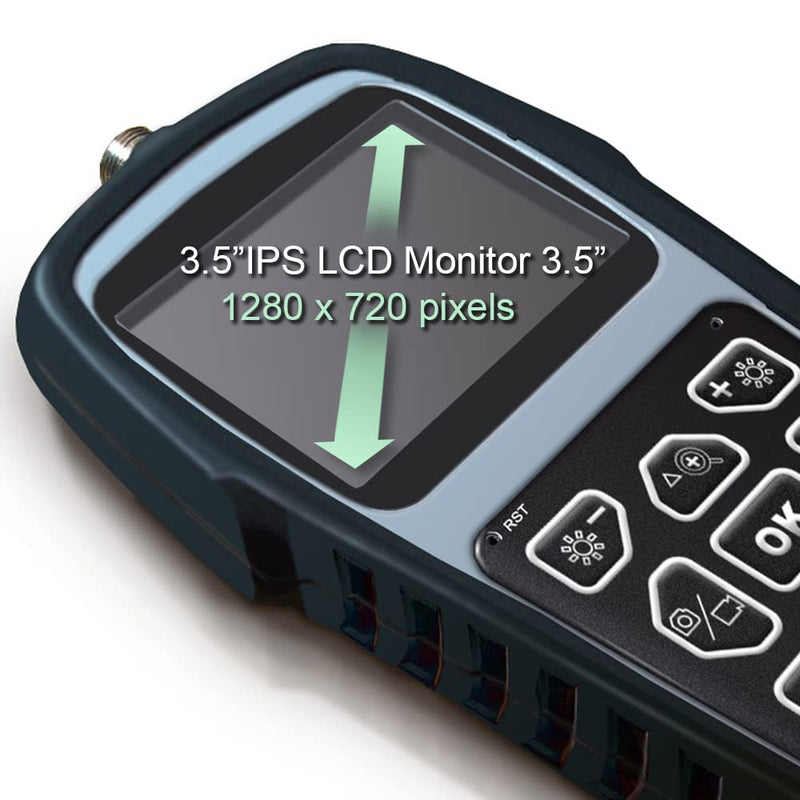 [Australia - AusPower] - Aokiinn HD Digital Articulating Endoscope | 1280 x 720 Resolution Camera | 1 Meter Pipe | 3.5” IPS Screen | 3-Step Zoom in | 180° Screen Rotation | IP67 Waterproof LED Light Inspection Borescope 