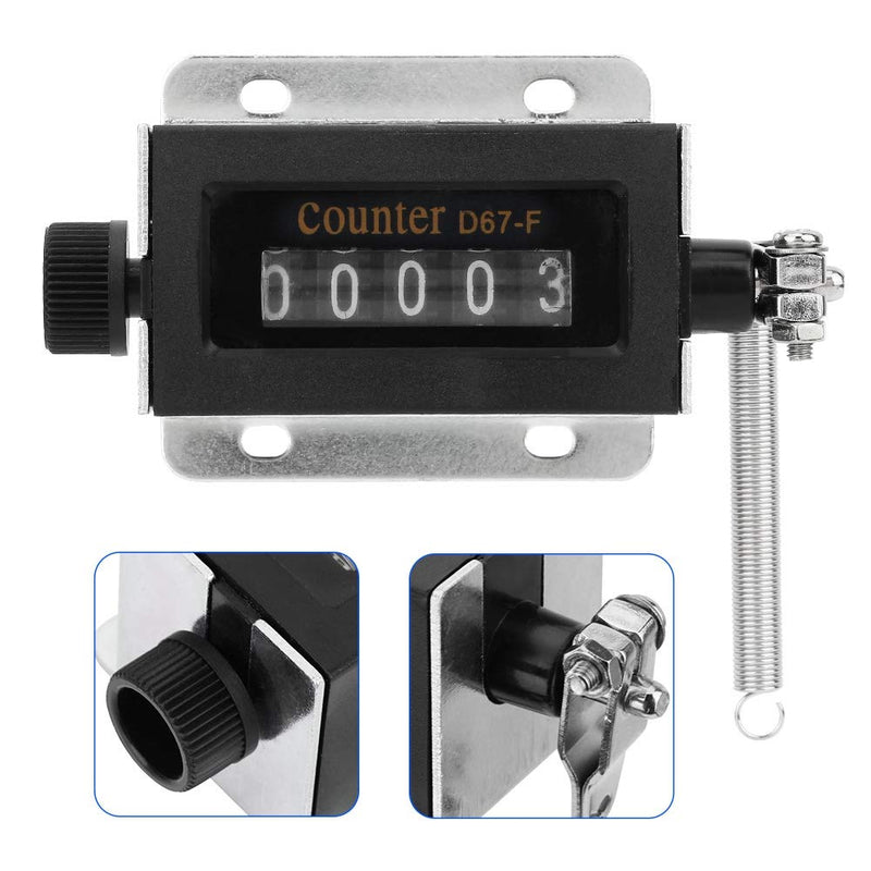 [Australia - AusPower] - 5 Digit Mechanical Counter, 0-99999 Resettable Manual Hand Pull Stroke Tally Counter, Professional Mechanical Arithmometer Counter for Textiles Machinery Winding Hill 