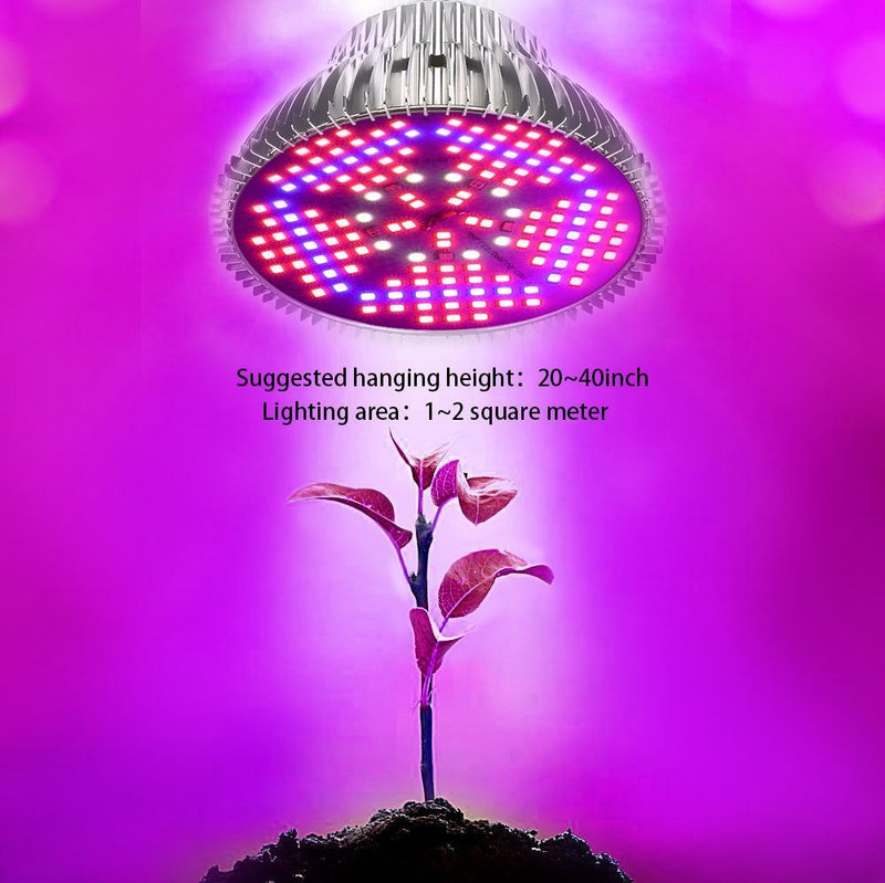 [Pack of 2] 100W Led Plant Grow Light Bulb, Full Spectrum 150 LEDs Indoor Plants Growing Light Bulb Lamp for Vegetables Greenhouse and Hydroponic, E26 E27 Base Grow Light Bulbs, AC 85~265V 2 Count (Pack of 1)