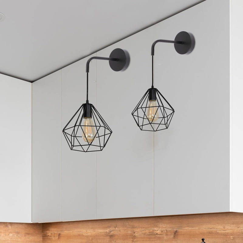 Metal Wall Light Bar 13 cm with Angle Lamp Holder Black Wall Lamp Holder for Living Room Lighting Stable Homemade Lamp Holder for Bedroom and