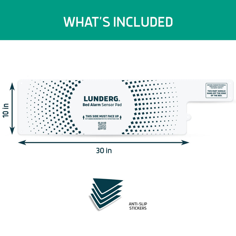 [Australia - AusPower] - Lunderg Bed Alarm Pad - Pager Not Included - Wireless Bed Sensor Pad (10” x 30”) - Replacement or Extra Pad - Make Life so Much Easier 
