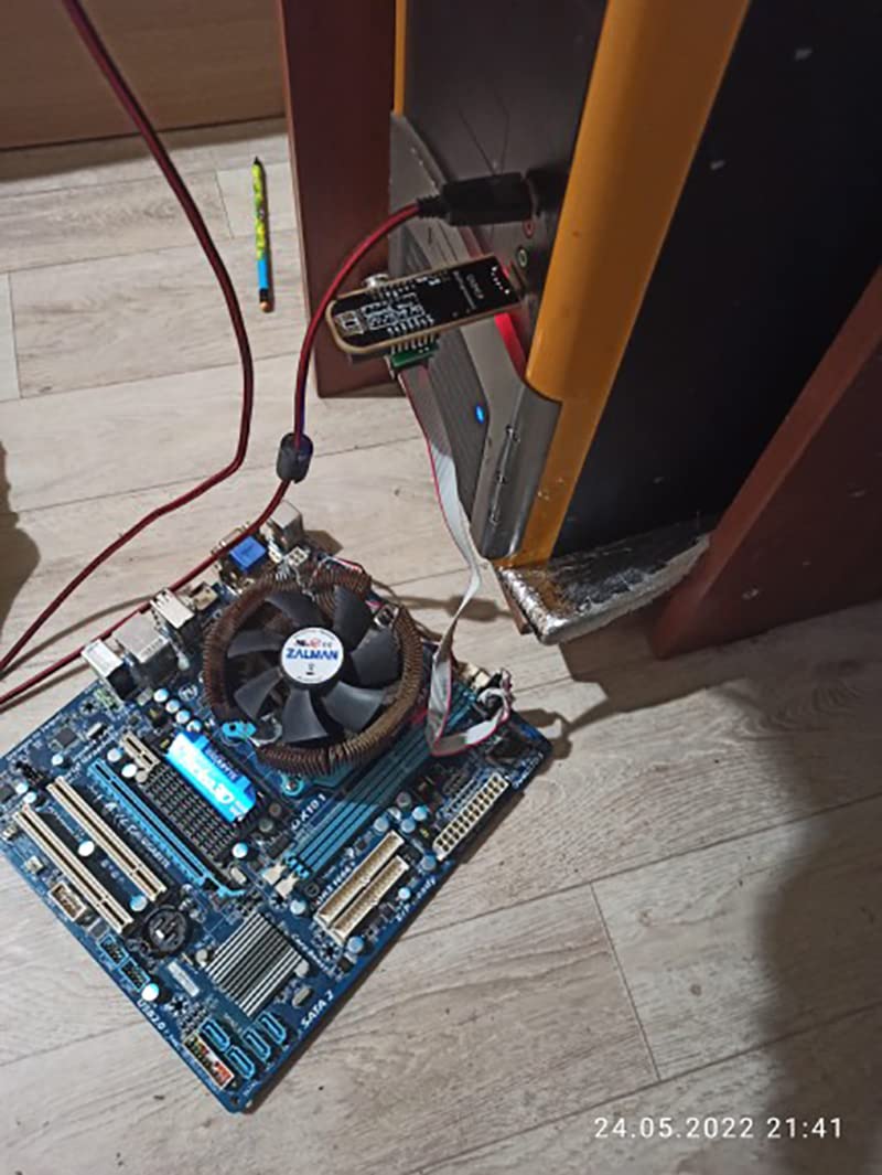 [Australia - AusPower] - USB Programmer CH341A 24 25 Series Flash Module with SOIC8 SOP8 Test Clip Flash IC Clips Socket Adpter Programmer BIOS 