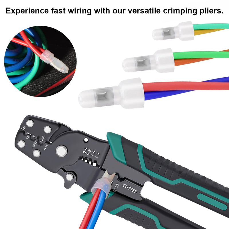[Australia - AusPower] - smseace 580Pcs 3-Values Closed End Crimp Terminal 22-16/16-14/12-10AWG Wire End Caps Closed End Wire Connectors 