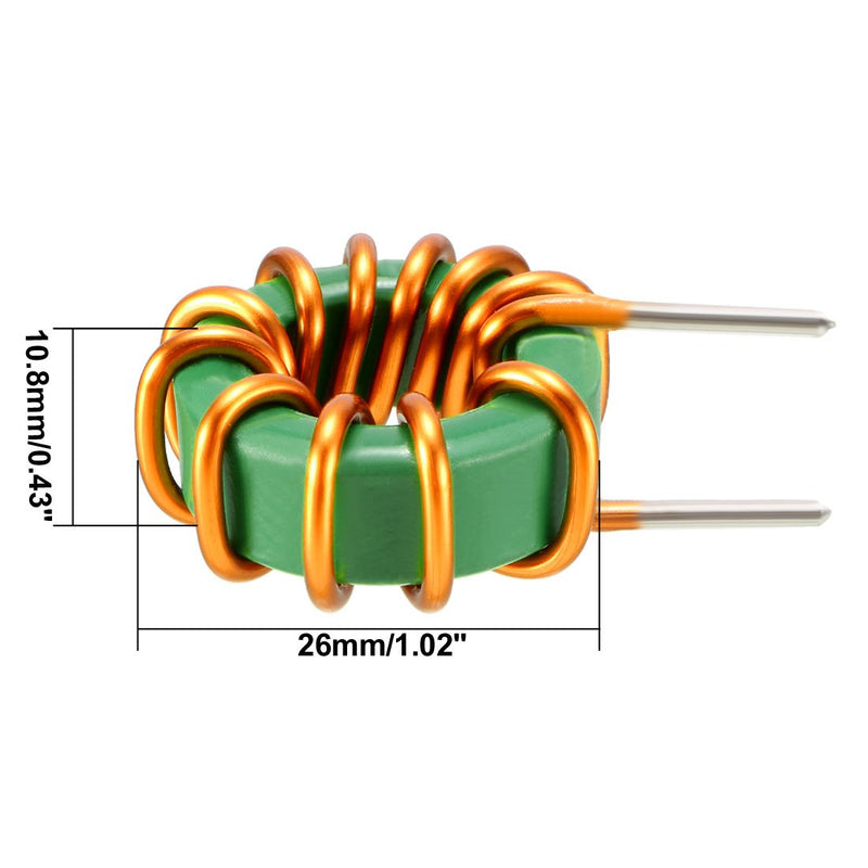 [Australia - AusPower] - uxcell 10Pcs Vertical Toroid Magnetic Inductor Wire Wind Wound 1mH 10A Inductance Coil 