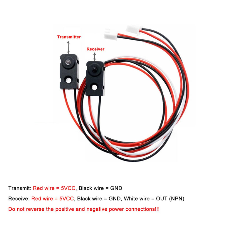 [Australia - AusPower] - IR Break Beam Sensor 3MM LEDs Counting Module Split Through-Beam Photoelectric Switch (50cm Projection Distance) 50cm Projection Distance 