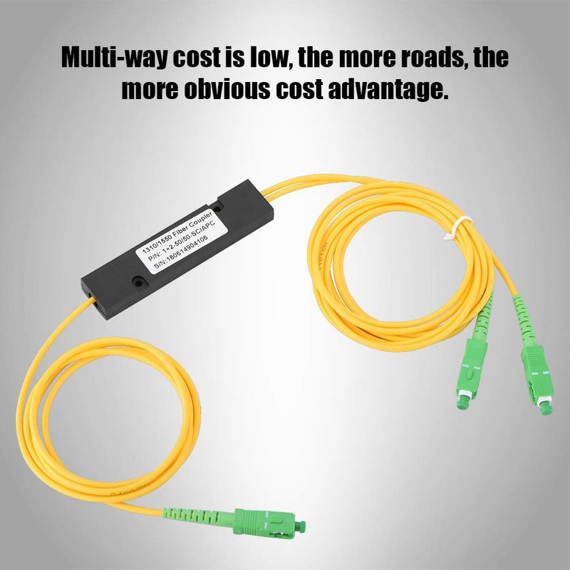 DEWIN Fibre Optic Cable Splitter, Fibre Optic Cable SC APC 1X2 FBT Singlemode Fiber Optic Splitter SC/UPC PCL Splitter