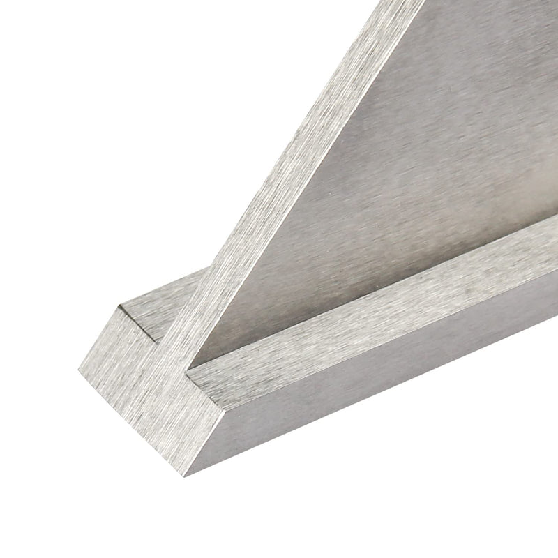 45 Degree Miter Square Machinist Engineer Square with Base DIN 875/2 Angle Ruler Hardened Steel 6x4 Inch, Silver 6x4 Inch Silver