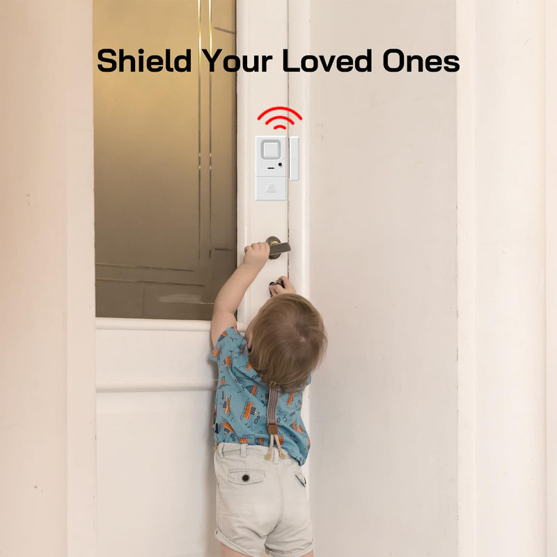 [Australia - AusPower] - Door Window Alarm - 2 Pack - Adjustable Volume Door Alarm Sensor Wireless Door Alarms for Kids Safety, Door Open Chime Burglar Alert Window Alarm for Home Security, Kids Safety, Apartment, by Rosmila 