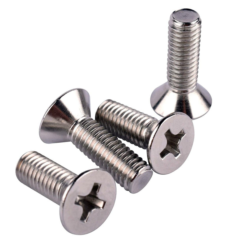 [Australia - AusPower] - 50Pcs #8-32 x 1/2" UNC Phillips Flat Countersunk Head Machine Screws, 304 Stainless Steel 18-8, Full Thread, Coarse Thread #8-32 x 1/2" (50PCS) 